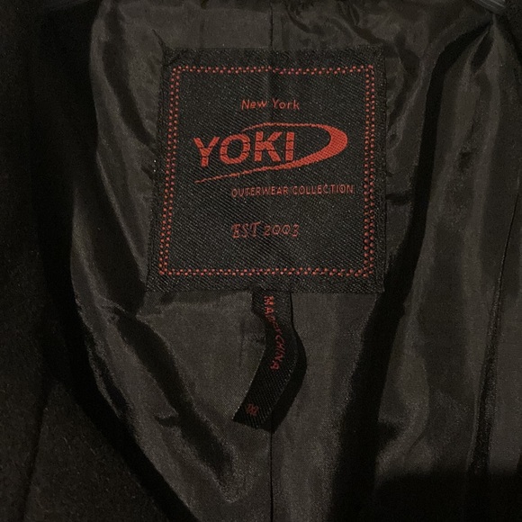 Yoki black pea coat, size 1x, Black - Picture 2 of 3